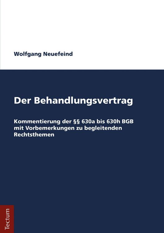 Produktbild: Der Behandlungsvertrag