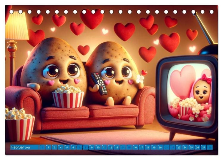 Produktbild: Couch Potatoes: Ein Jahr voll Komfort und Spa&szlig; (Tischkalender 2026 DIN A5 quer), CALVENDO Monatskalender