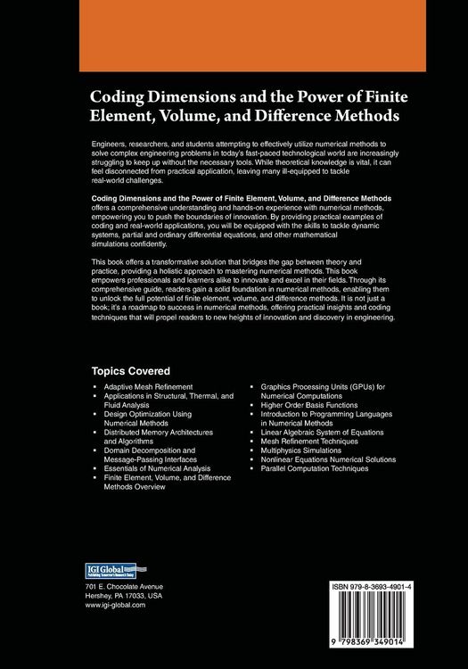 Produktbild: Coding Dimensions and the Power of Finite Element, Volume, and Difference Methods