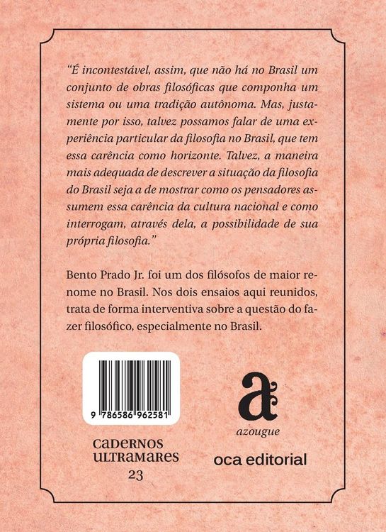 Produktbild: O problema da filosofia no Brasil