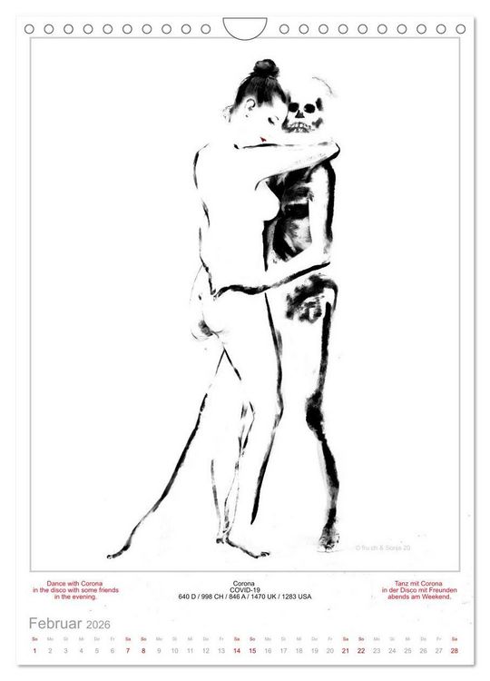 Produktbild: TOTENTANZ HERRENWAHL Haiku Zenga Photo DANCE OF DEATH MEN'S CHOICE (Wandkalender 2026 DIN A4 hoch), CALVENDO Monatskalender