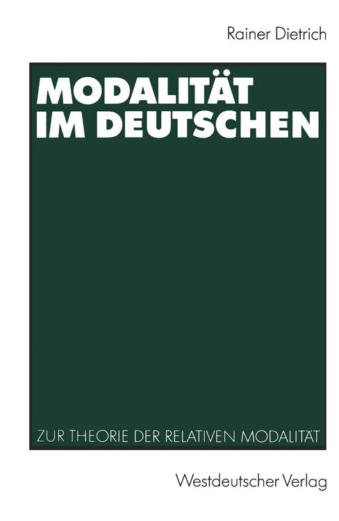 Produktbild: Modalit&auml;t im Deutschen