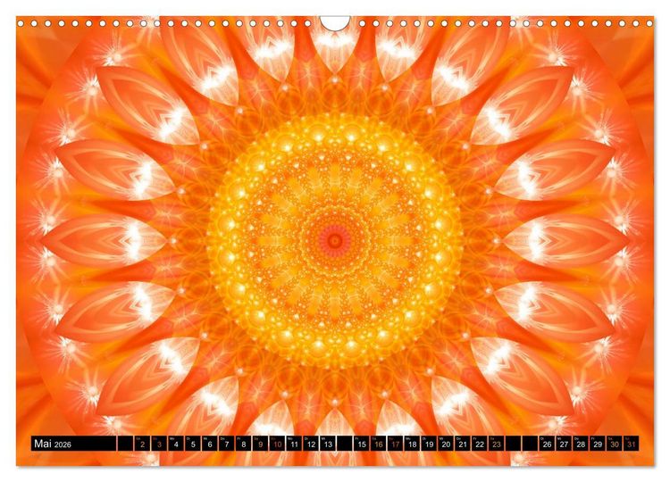 Produktbild: Energie - Mandalas in orange (Wandkalender 2026 DIN A3 quer), CALVENDO Monatskalender
