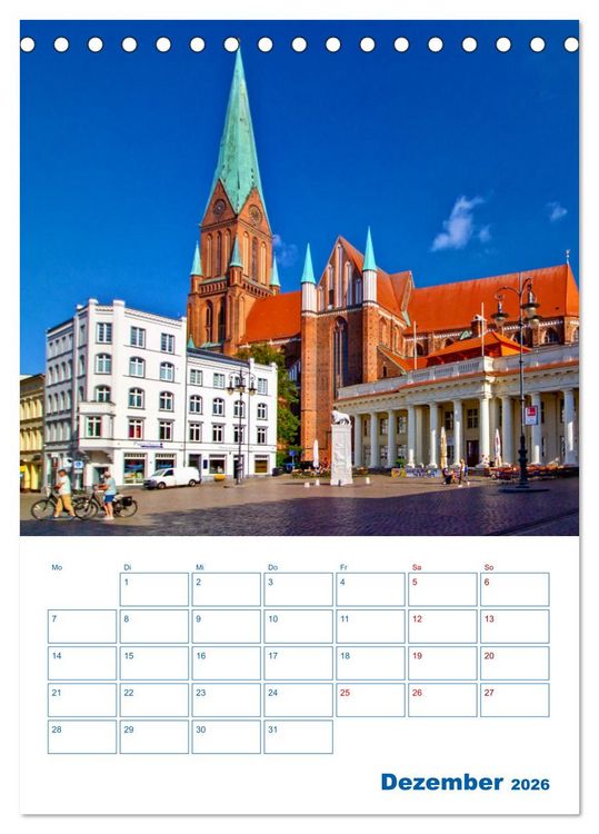 Produktbild: Residenzstadt Schwerin - Mecklenburg-Vorpommern - Terminplaner (Tischkalender 2026 DIN A5 hoch), CALVENDO Monatskalender