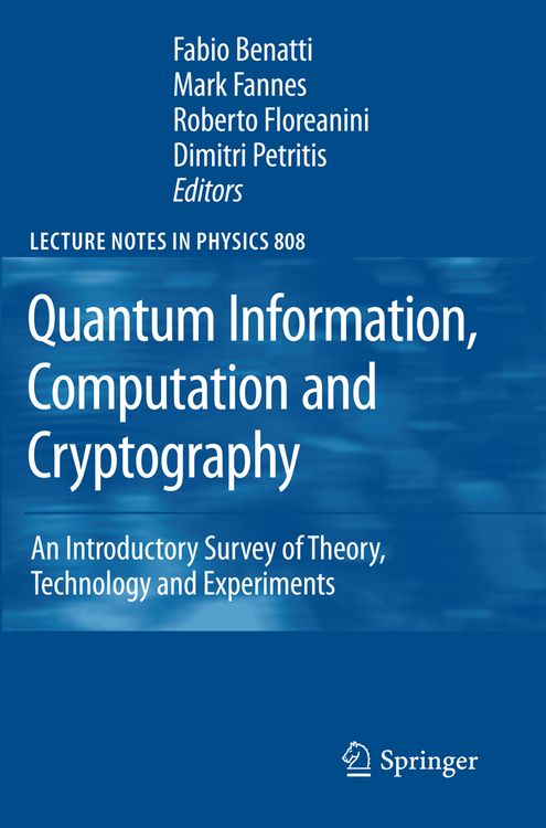 Produktbild: Quantum Information, Computation and Cryptography