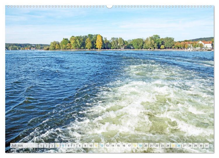 Produktbild: Vom Schiff aus gesehen - Mit dem Dampfer auf dem Ammersee (hochwertiger Premium Wandkalender 2026 DIN A2 quer), Kunstdruck in Hochglanz