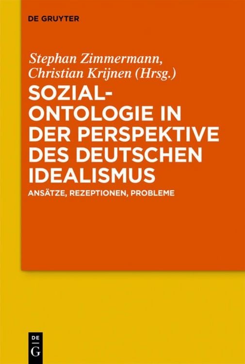 Produktbild: Sozialontologie in der Perspektive des deutschen Idealismus