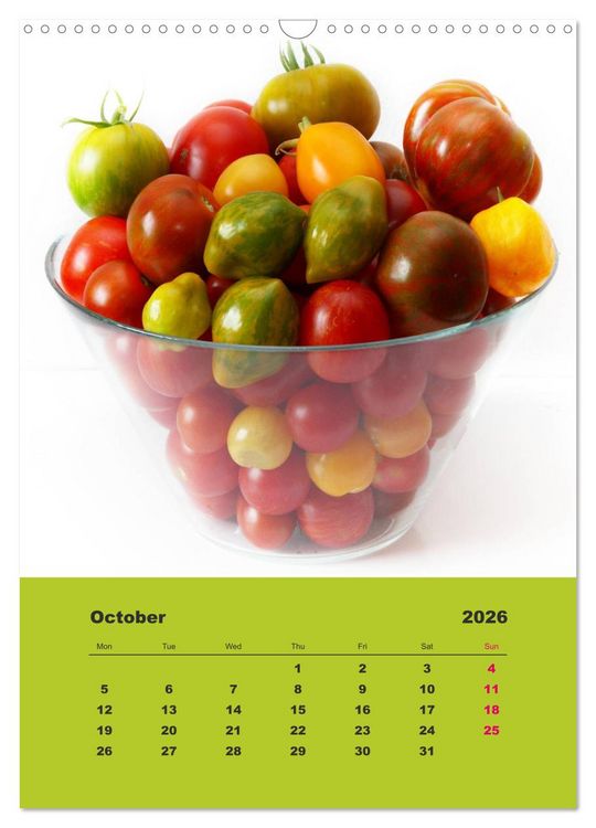 Produktbild: Organic Tomatoes (Wall Calendar 2026 DIN A3 portrait), CALVENDO 12 Month Wall Calendar