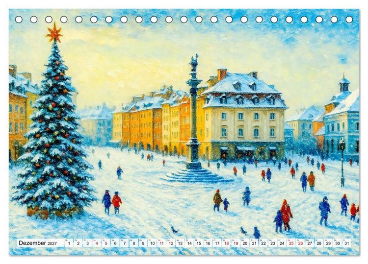 Produktbild: Warschau Impressionen - Historische Orte in leuchtenden Farben (Tischkalender 2027 DIN A5 quer), CALVENDO Monatskalender