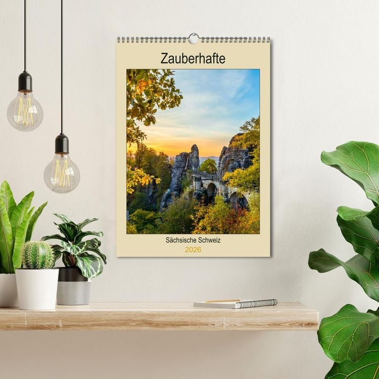 Produktbild: Zauberhafte S&auml;chsische Schweiz (Wandkalender 2026 DIN A3 hoch), CALVENDO Monatskalender