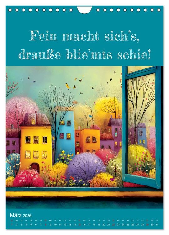 Produktbild: Erzgebirge mei Haamit - Mundart-Kalender mit s&auml;chsischem Humor (Wandkalender 2026 DIN A4 hoch), CALVENDO Monatskalender