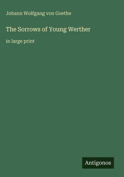Produktbild: The Sorrows of Young Werther