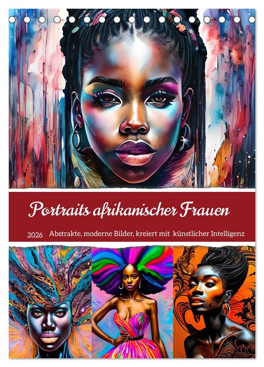 Produktbild: Portraits afrikanischer Frauen (Tischkalender 2026 DIN A5 hoch), CALVENDO Monatskalender
