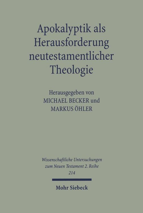 Produktbild: Apokalyptik als Herausforderung neutestamentlicher Theologie