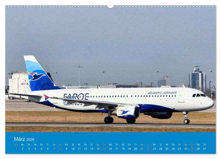 Produktbild: Flugzeugmomente in Stuttgart (Wandkalender 2026 DIN A2 quer), CALVENDO Monatskalender
