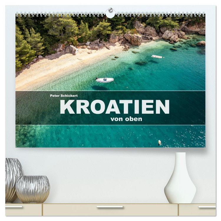 Produktbild: Kroatien von oben (hochwertiger Premium Wandkalender 2026 DIN A2 quer), Kunstdruck in Hochglanz