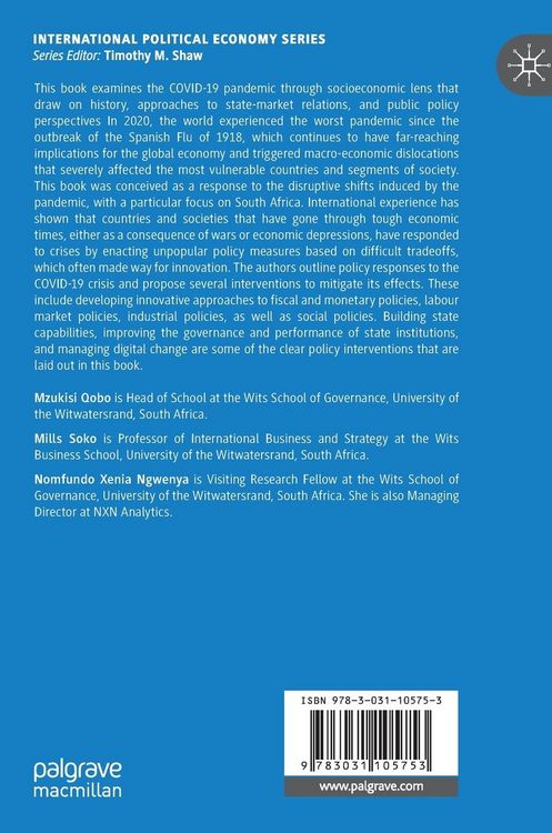 Produktbild: The Future of the South African Political Economy Post-COVID 19