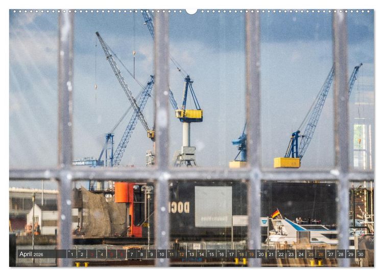 Produktbild: Die Hafenstadt Hamburg im Spiegel (hochwertiger Premium Wandkalender 2026 DIN A2 quer), Kunstdruck in Hochglanz