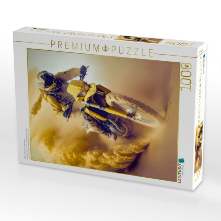 Produktbild: CALVENDO Puzzle Motorradrennen in der W&uuml;ste | 1000 Teile Lege-Gr&ouml;&szlig;e 64x48cm Foto-Puzzle f&uuml;r gl&uuml;ckliche Stunden