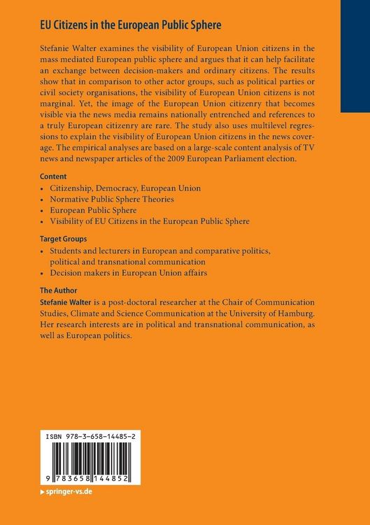 Produktbild: EU Citizens in the European Public Sphere