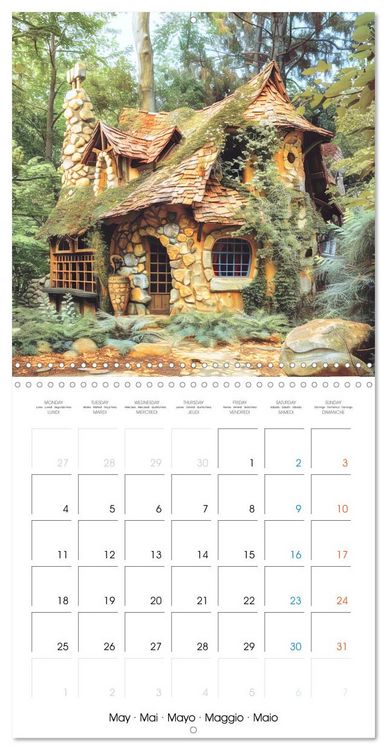Produktbild: Cabanes f&eacute;eriques (Calendrier mural carr&eacute; 2026 30x30 cm) Calendrier double avec une page pour vos prises de notes