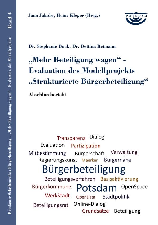 Produktbild: Mehr Beteiligung wagen - Evaluation des Modellprojekts Strukturierte B&uuml;rgerbeteiligung