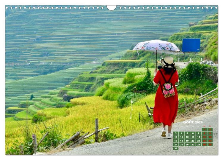 Produktbild: Riz de Chine (Calendrier mural 2026 DIN A3 vertical), CALVENDO calendrier mensuel