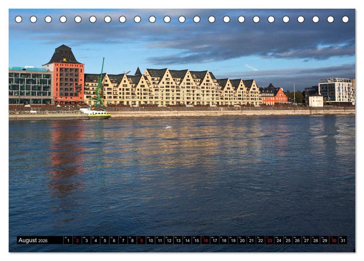 Produktbild: K&Ouml;LN AUSBLICK - RHEINBLICK (Tischkalender 2026 DIN A5 quer), CALVENDO Monatskalender