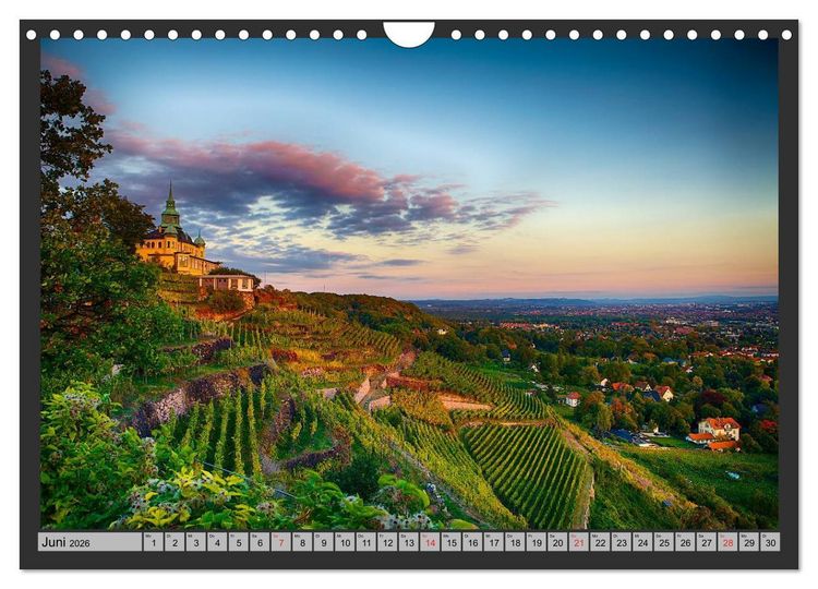 Produktbild: Burgen und Schl&ouml;sser um Dresden (Wandkalender 2026 DIN A4 quer), CALVENDO Monatskalender