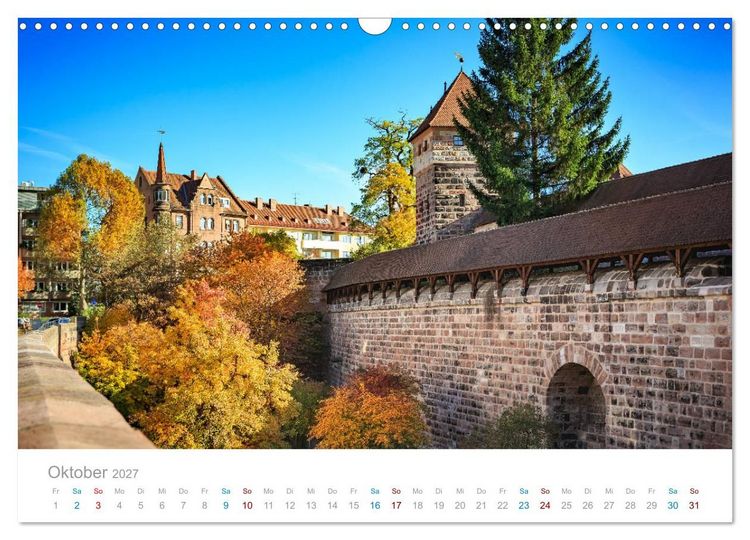Produktbild: N&uuml;rnberg - Stadt der Br&uuml;cken und Geschichte (Wandkalender 2027 DIN A3 quer), CALVENDO Monatskalender