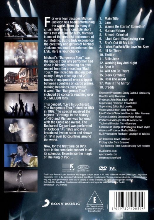 Produktbild: Michael Jackson - Live in Bucharest/Dangerous To