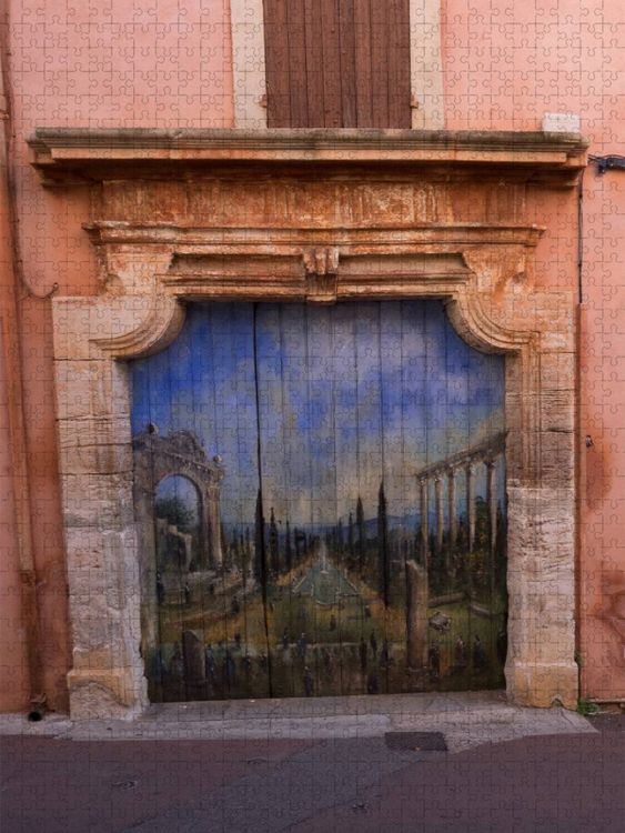Produktbild: CALVENDO Puzzle Toreingang in Roussillon | 1000 Teile Lege-Gr&ouml;&szlig;e 64x48cm Foto-Puzzle f&uuml;r gl&uuml;ckliche Stunden