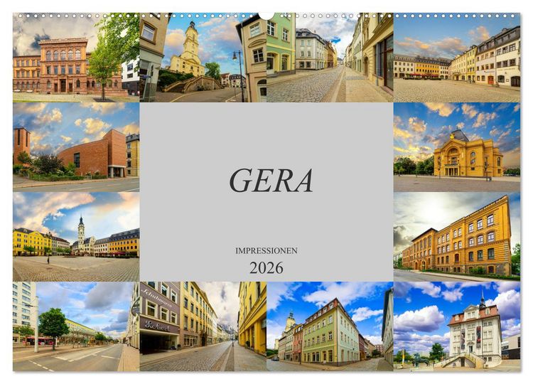 Produktbild: Gera Impressionen (Wandkalender 2026 DIN A2 quer), CALVENDO Monatskalender