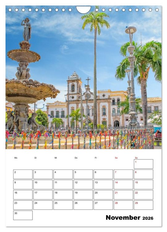 Produktbild: Salvador de Bahia - wundersch&ouml;nes Reiseziel (Wandkalender 2026 DIN A4 hoch), CALVENDO Monatskalender
