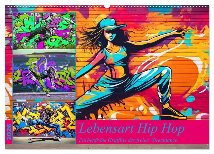 Produktbild: Lebensart Hip Hop (Wandkalender 2026 DIN A2 quer), CALVENDO Monatskalender