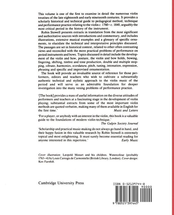 Produktbild: Violin Technique and Performance Practice in the Late Eighteenth and Early Nineteenth Centuries