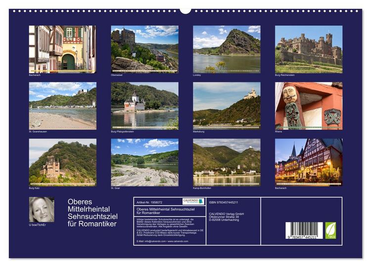 Produktbild: Oberes Mittelrheintal Sehnsuchtsziel f&uuml;r Romantiker (hochwertiger Premium Wandkalender 2026 DIN A2 quer), Kunstdruck in Hochglanz