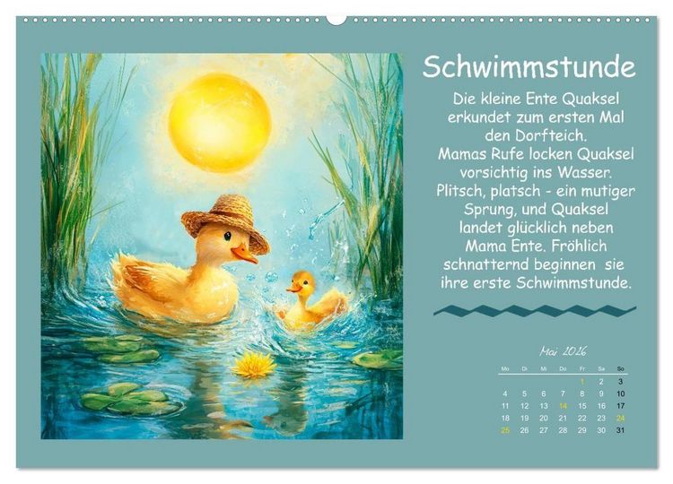 Produktbild: Kleine Tiere - Lustige Abenteuer (hochwertiger Premium Wandkalender 2026 DIN A2 quer), Kunstdruck in Hochglanz