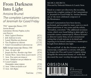 Produktbild: From Darkness into Light-The complete Lamentations