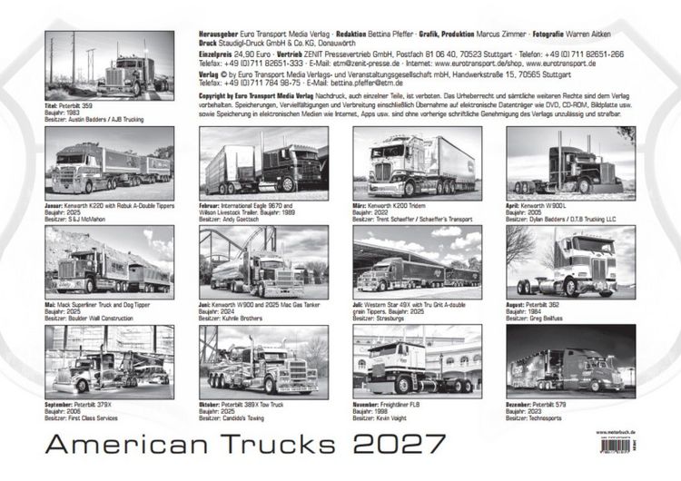 Produktbild: American Trucks Kalender 2027