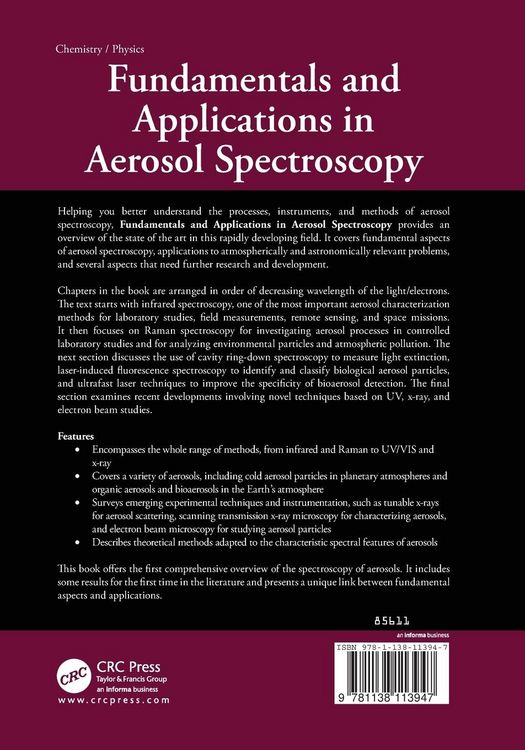 Produktbild: Fundamentals and Applications in Aerosol Spectroscopy