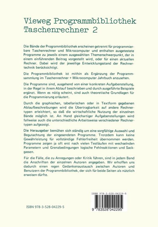 Produktbild: Taschenrechnerarithmetik mit erh&ouml;hter Genauigkeit (TI-59/HP-41C)