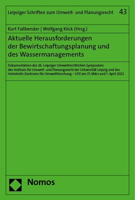 Produktbild: Aktuelle Herausforderungen der Bewirtschaftungsplanung und des Wassermanagements