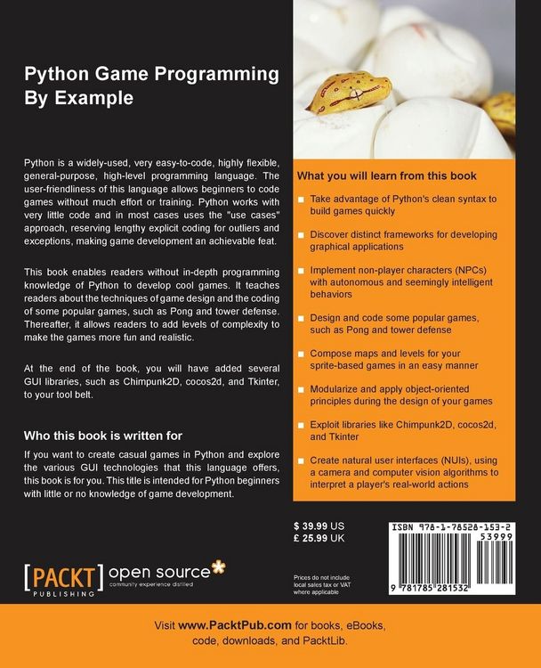 Produktbild: Python Game Programming By Example