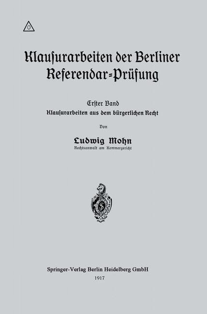 Produktbild: Klausurarbeiten der Berliner Referendar-Pr&uuml;fung