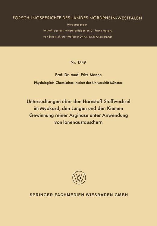 Produktbild: Untersuchungen &uuml;ber den Harnstoff-Stoffwechsel im Myokard, den Lungen und den Kiemen Gewinnung reiner Arginase unter Anwendung von Ionenaustauschern