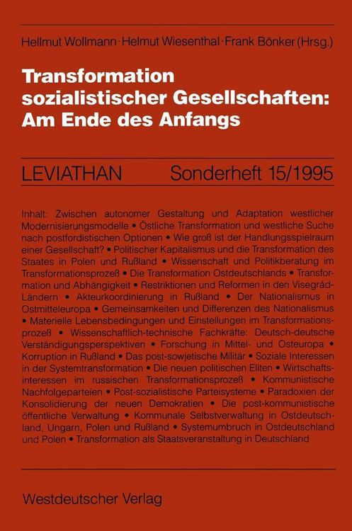 Produktbild: Transformation sozialistischer Gesellschaften: Am Ende des Anfangs