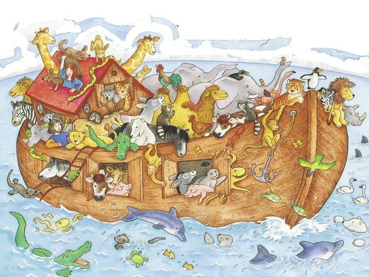 Produktbild: Rahmenpuzzle Ravensburger Die gro&szlig;e Arche Noah 48 Teile