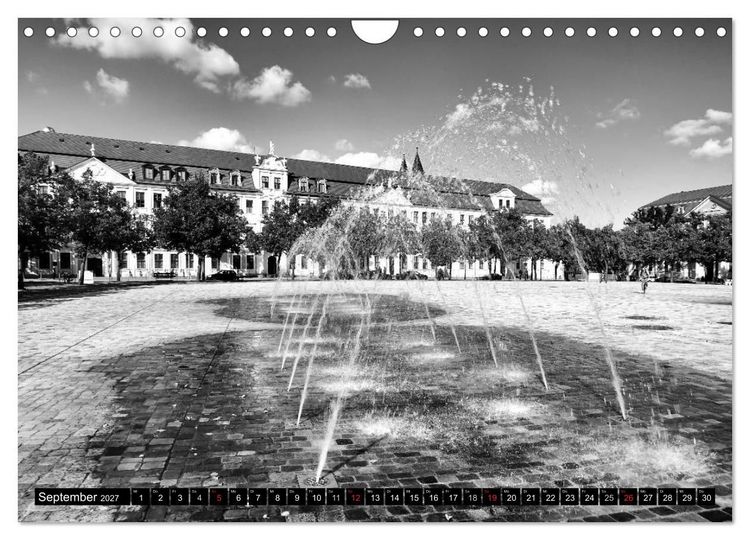 Produktbild: Magdeburg in Schwarz - Wei&szlig; (Wandkalender 2027 DIN A4 quer), CALVENDO Monatskalender