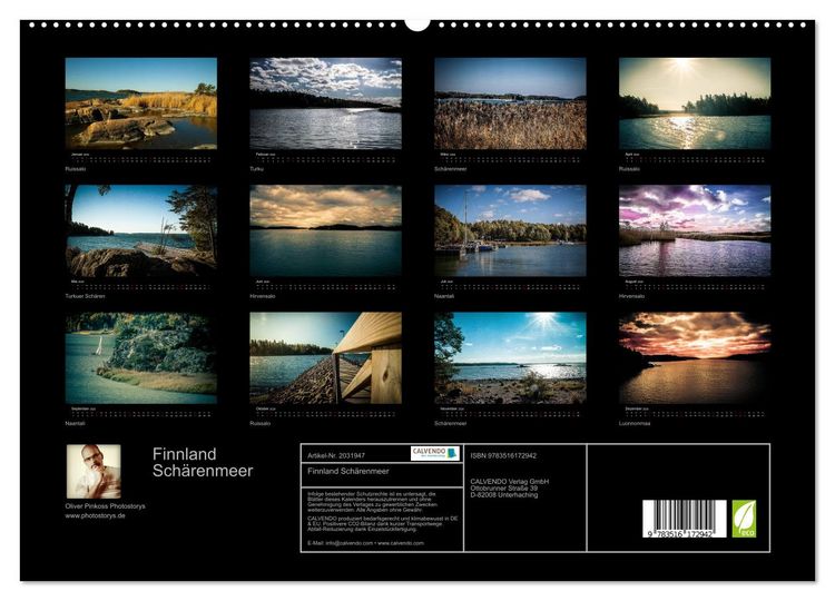 Produktbild: Finnland Sch&auml;renmeer (hochwertiger Premium Wandkalender 2026 DIN A2 quer), Kunstdruck in Hochglanz